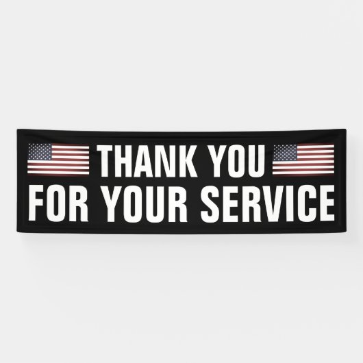 サービス愛国的な米国国旗のサインをありがとう 横断幕 (横)