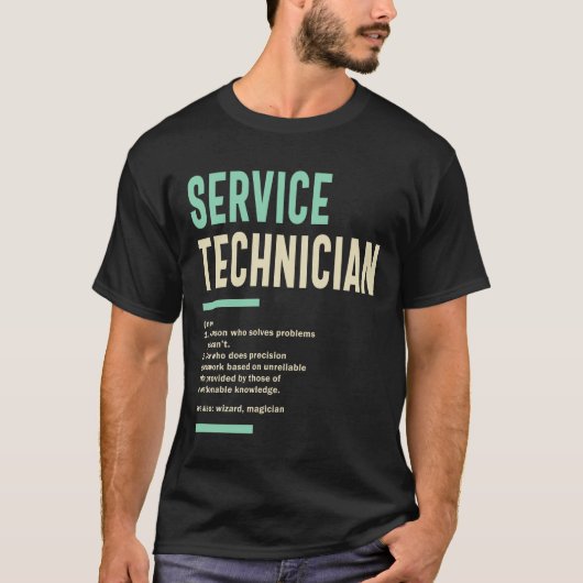 サービス技術者の役職名職業 Tシャツ (正面)