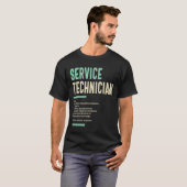 サービス技術者の役職名職業 Tシャツ (正面フル)