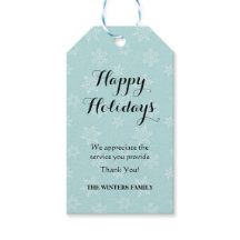 サービス提供者用のホリデーギフトラベル