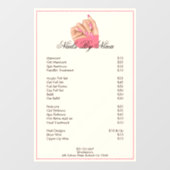 サービス料金表 l ネイルアーティスト ビューティーサロン ウィンドウサイン (シート)