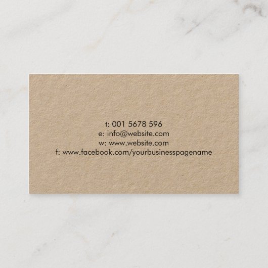 サービス書の再開プロフェッショナル 名刺 (裏面)