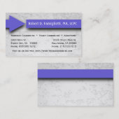 サービス業カードに勧める紫色の矢 名刺 (正面/裏面)