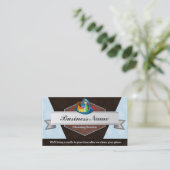 サービス業カードをきれいにして下さい 名刺 (スタンド正面)