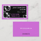 サービス業カードをきれいにする紫色の泡 名刺 (正面/裏面)