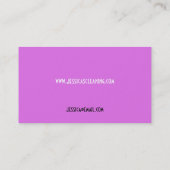 サービス業カードをきれいにする紫色の泡 名刺 (裏面)