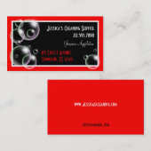 サービス業カードをきれいにする赤い泡 名刺 (正面/裏面)