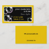 サービス業カードをきれいにする黄色い泡 名刺 (正面/裏面)