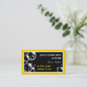 サービス業カードをきれいにする黄色い泡 名刺 (スタンド正面)