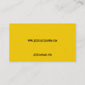 サービス業カードをきれいにする黄色い泡 名刺 (裏面)