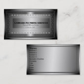 サービス業カードを垂直にしている鉛管工 名刺 (正面/裏面)