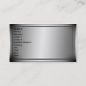 サービス業カードを垂直にしている鉛管工 名刺 (裏面)