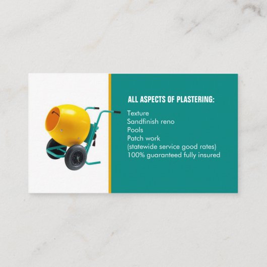 サービス業カードを塗ること 名刺 (裏面)