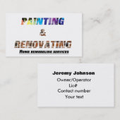 サービス業カードを絵を描き及び革新します 名刺 (正面/裏面)