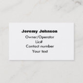 サービス業カードを絵を描き及び革新します 名刺 (裏面)