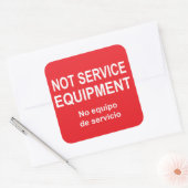 サービス機器シール付きラベルスペインのなし スクエアシール (封筒)