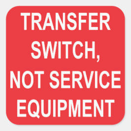 サービス機器ラベルではなく転送スイッチ スクエアシール