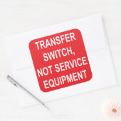 サービス機器ラベルではなく転送スイッチ スクエアシール (封筒)