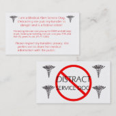 サービス犬の連邦犯罪を混乱させないで下さい! 名刺 (正面/裏面)