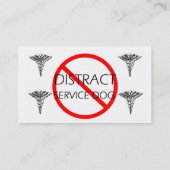 サービス犬の連邦犯罪を混乱させないで下さい! 名刺 (裏面)