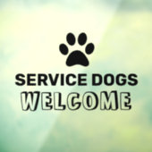 サービス犬歓迎ステッカー ウィンドウサイン (シート3)