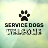 サービス犬歓迎ステッカー ビジネス用ガラス窓用 ウィンドウサイン (シート3)