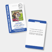 サービス犬訓練中 事業ロゴ写真ID バッジ (正面&裏面)