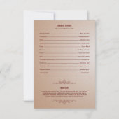 サービス葬儀のプログラム・カードの順序 招待状 (裏面)