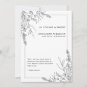 サービス葬儀プログラムの記憶順序を愛して 招待状 (正面)