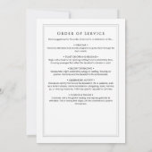 サービス葬儀プログラムの記憶順序を愛して 招待状 (裏面)