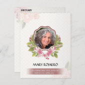 サービス葬式カードの記念順序 招待状 (正面/裏面)