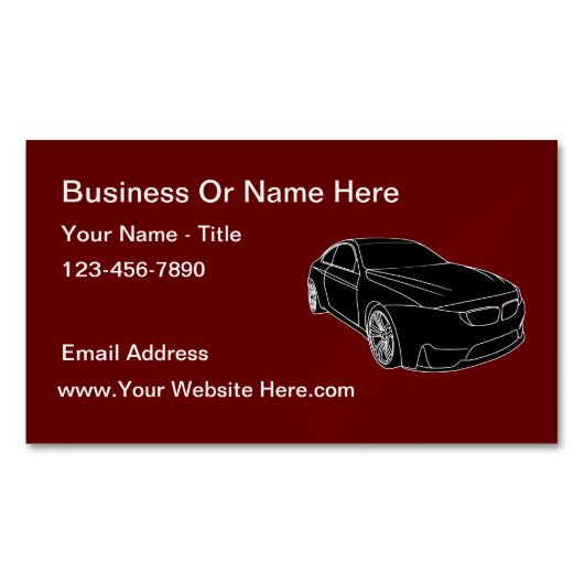 サービス車のカーテーマ マグネット名刺 (正面)