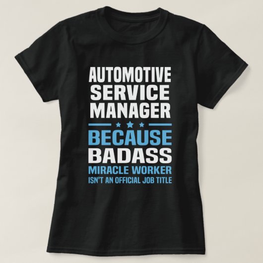 サービス車のマネージャ Tシャツ (デザイン正面)