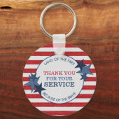 サービス退役軍人素朴Denim キーホルダー (正面)