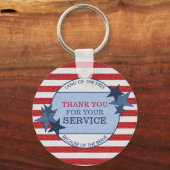 サービス退役軍人素朴Denim キーホルダー (正面)