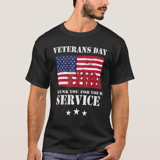 サービス退役軍人退役軍人Day V Tシャツ (正面)