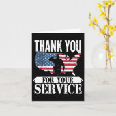 サービス退役軍人Patriot Militarありがとう カード (黄色い花)