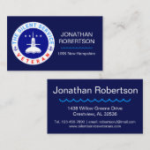 サービス静か退役軍人エレガント 名刺 (正面/裏面)