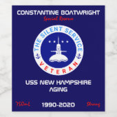 サービス静か退役軍人スタイリッシュ ワインラベル (シングルラベル)