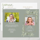 サービス オーダー セージ フォリアージュ 葬儀 プログラム (正面/裏面)