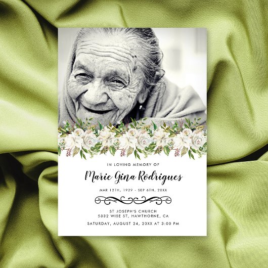 サービス オーダー フローラル フォト 葬儀 プログラム