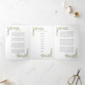 サービス オーダー 緑の葬儀 追悼 三つ折りプログラム (内部)