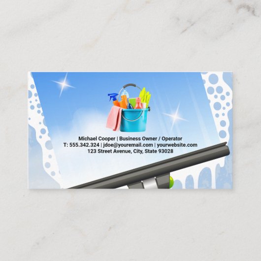 サービス・サプライのクリーニング |スキージ |メイド 名刺 (裏面)