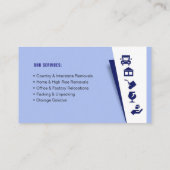 サービス、取り外しサービスを詰め及び荷を解きます 名刺 (裏面)