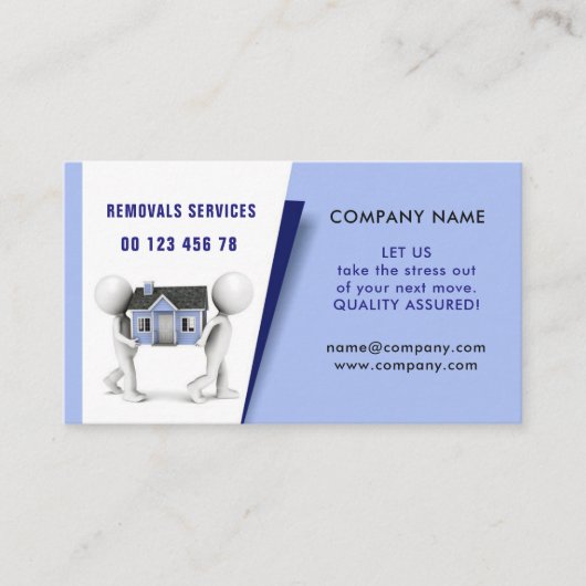 サービス、取り外しサービスを詰め及び荷を解きます 名刺 (正面)