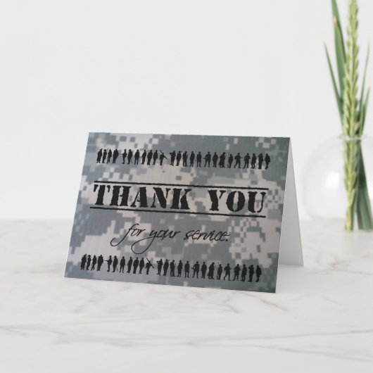 サービス・軍隊・退役軍人 サンキューカード (正面)