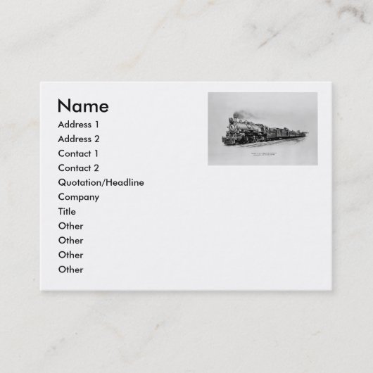 サービスB&O鉄道の太平洋のタイプ機関車 名刺 (正面)