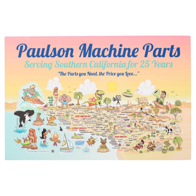 サービスSoCalカスタム メタルプリント (正面)