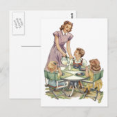 サービングの昼食 ポストカード (正面/裏面)