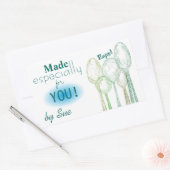 サービングスプーンカスタムギフトステッカー 長方形シール (封筒)